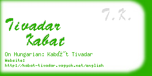 tivadar kabat business card